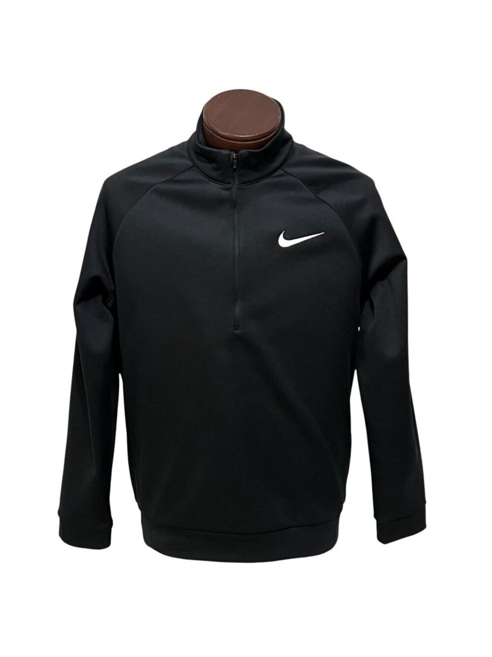 Nike Therma Dri-FIT Men’s Large Black 1/4 Zip Pullover Sweatshirt Fleece Lined
